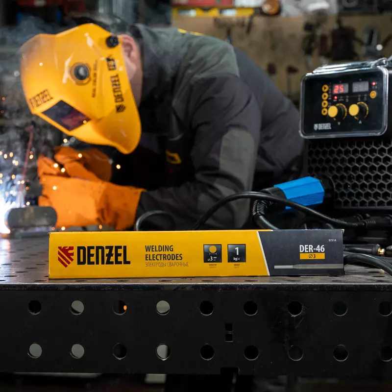  Электроды DER-46  диам. 3 мм  1 кг  рутиловое покрытие Denzel - Электроды