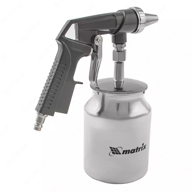  Пистолет пескоструйный с нижним бачком  пневматический Matrix Только в розницу