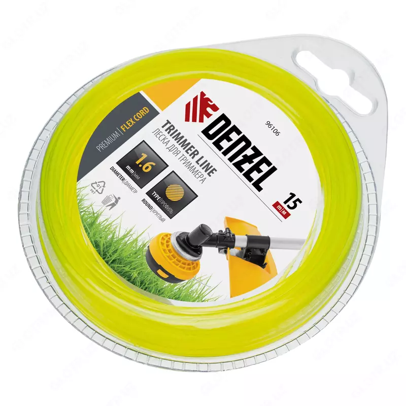 Леска для триммера  круглая 1.6 мм х 15 м  блистер Flex cord Denzel