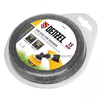 Леска для триммера двухкомпонентная  квадратная 3 мм x 15 м Extra cord Denzel