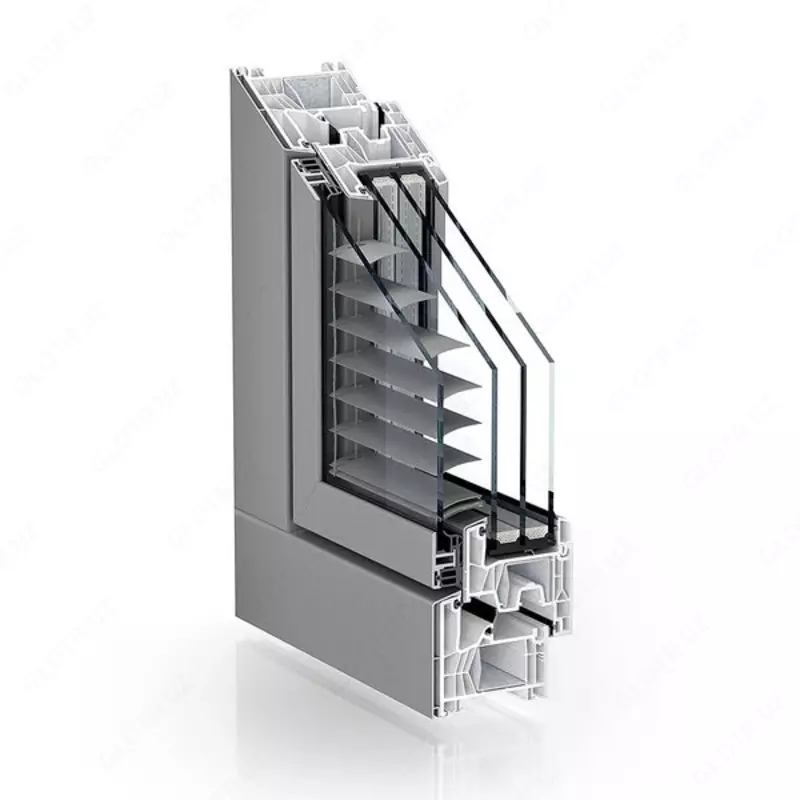 ПВХ окна 76-мм системы :Центральное уплотнение TROCAL 76 AddOn.