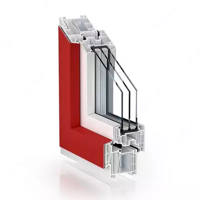 PVX Windows 88mm tizimi: TROCAL 88 AluClip Markaziy muhr.