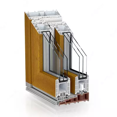 Ko'tarish va toymasin tizimlar. PVX eshik TROCAL PremiDoor 88.