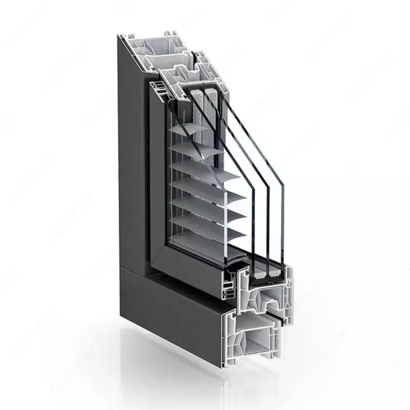 ПВХ окна 76-мм системы: Kömmerling 76 двойное уплотнение AddOn.