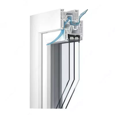 PVX Windows 76mm tizimi: Kömmerling 76 climatec 76 Markaziy muhr.