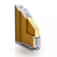 PVX eshik 76 mm tizim: Kömmerling 76 turar-joy eshigi. Platinum Standart