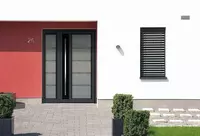 PVX eshik 76 mm tizim: Kömmerling 76 turar-joy eshigi. Derazalar