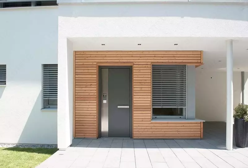 ПВХ дверь 76-мм системы: Дверь для жилых домов Kömmerling 76 AluClip. - от {0} сум