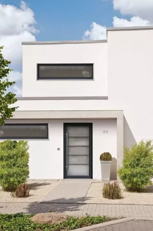 от {0} сум ПВХ дверь 76-мм системы: Дверь для жилых домов Kömmerling 76 AluClip.