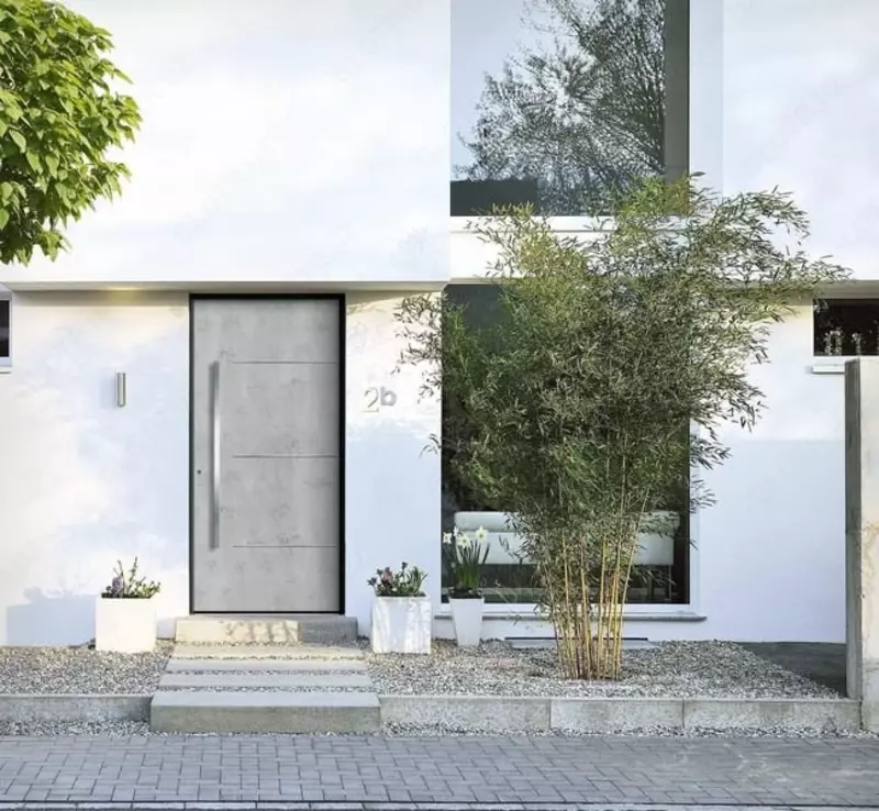 ПВХ дверь 76-мм системы: Дверь для жилых домов Kömmerling 76 AluClip. Platinum Standart