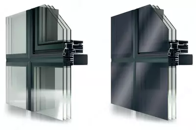 Alyuminiy konstruktsiyalar. Fasad oynalari IF 50 SSG .