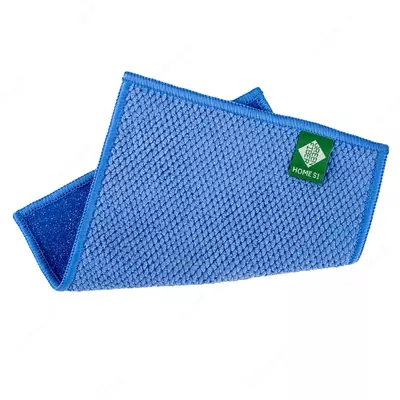 Файбер для мытья посуды Green Fiber Home S1, 20х16 см (#06003, голубой)