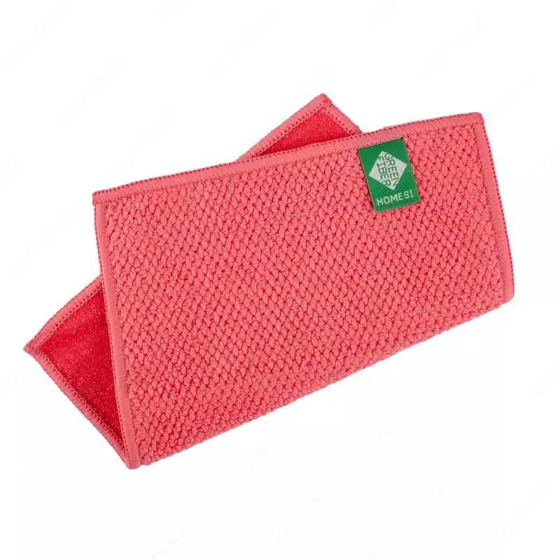 Файбер для мытья посуды Green Fiber Home S1, 20х16 см (#06004, коралловый)