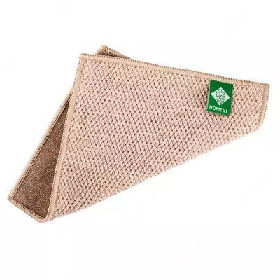 Файбер для мытья посуды Green Fiber Home S1, 20х16 см (#06005, бежевый)