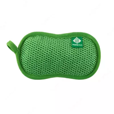 Губка для мытья посуды Green Fiber Home S15, 15.5х9 см (#06060, зеленый)