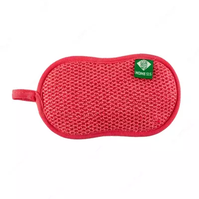 Губка для мытья посуды Green Fiber Home S15, 15.5х9 см (#06104, коралловый)