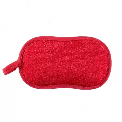 Губка для мытья посуды Green Fiber Home S15, 15.5х9 см (#06104, коралловый)