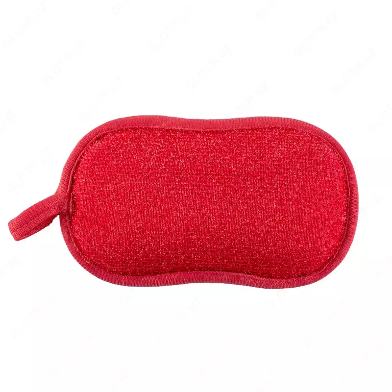 Губка для мытья посуды Green Fiber Home S15, 15.5х9 см (#06104, коралловый)