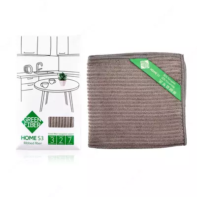 Файбер ребристый Green Fiber Home S3, 30х30 см (#06026, серый)