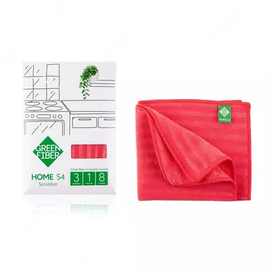 Скрабер Твист Green Fiber Home S4, 30х30 см (#06034, коралловый)