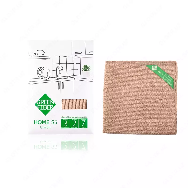 Файбер вельветовый Green Fiber Home S5, 40х40 см (#06037, бежевый)