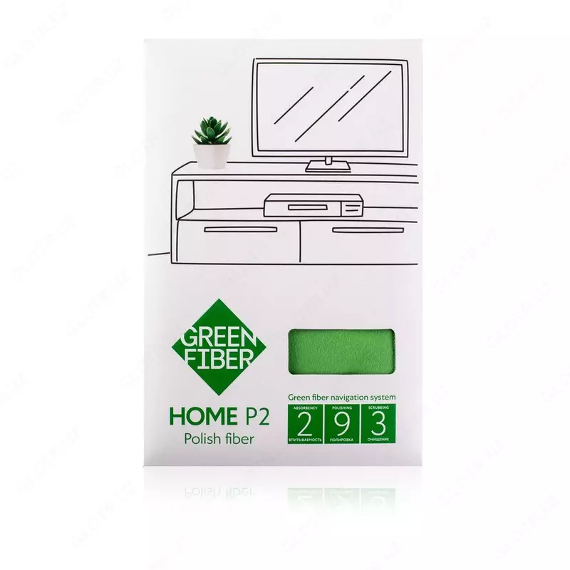 Файбер полирующий Green Fiber Home P2, 40х30 см (#06054, зеленый)