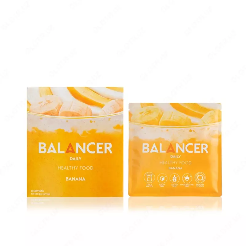 Коктейль BALANCER DAILY со вкусом "Банан", 10 саше х 52 гр (#01213)