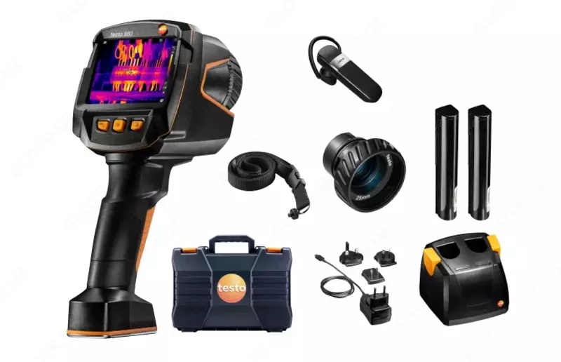 testo 883 - Тепловизор (320 x 240 пикселей, ручная фокусировка, мобильное приложение, лазерный маркер)