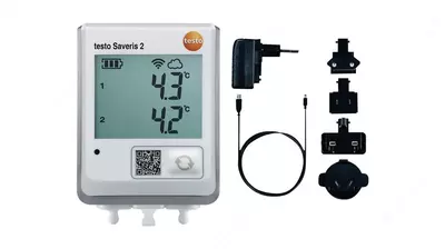 testo Saveris 2-T2 - WiFi-логгер данных температуры c 2-мя разъёмами для внешних зондов NTC или дверных контактов