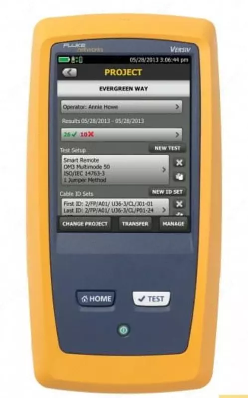ОСНОВНОЙ БЛОК КАБЕЛЬНОГО АНАЛИЗАТОРА FLUKE NETWORKS VERSIV2-M INTL