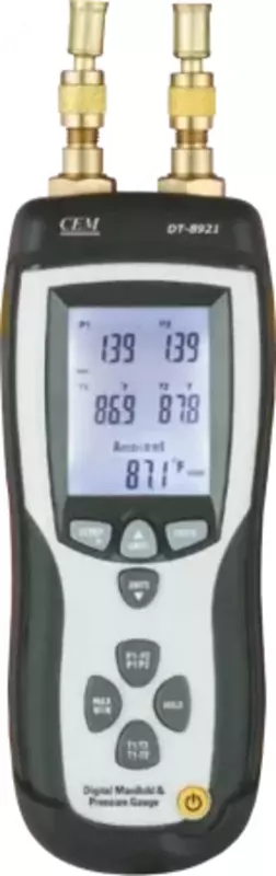 DT-8921 Манометр дифференциальный двухканальный - термометр