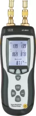 DT-8921 Манометр дифференциальный двухканальный - термометр