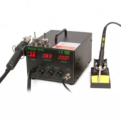ProsKit SS-989B — паяльная станция с вакуумным пинцетом