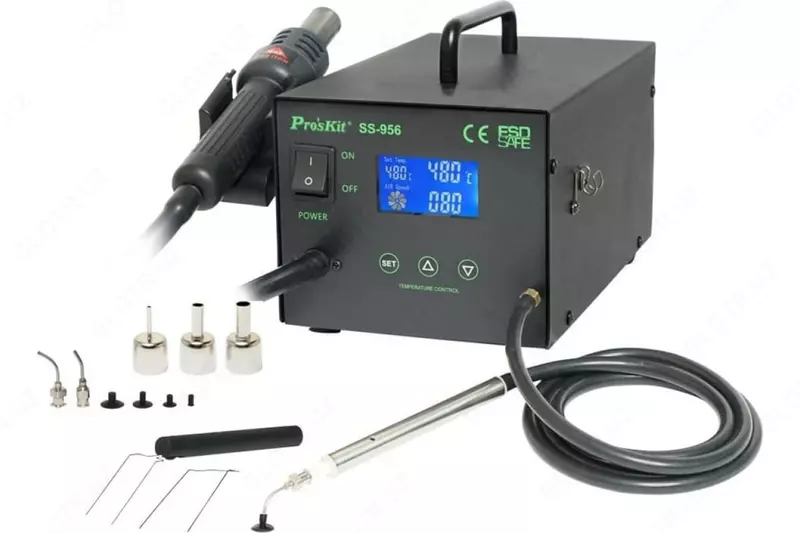ProsKit SS-956B — паяльная станция с вакуумным пинцетом