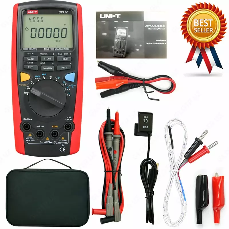 UNI-T UT71C — мультиметр цифровой с автодиапазоном, TRUE RMS, порт USB