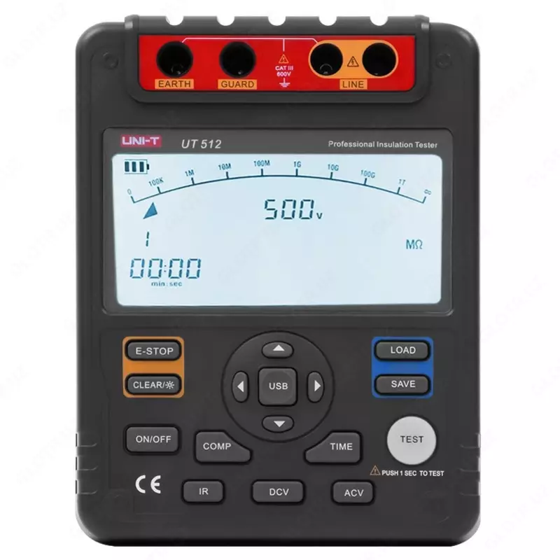 UNI-T UT513A — измеритель сопротивления изоляции цифровой, порт USB