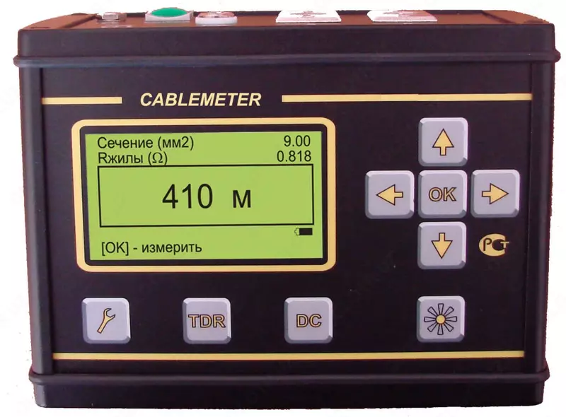 CableMeter E — рефлектометр + мост для измерения длины и входного контроля силового кабеля
