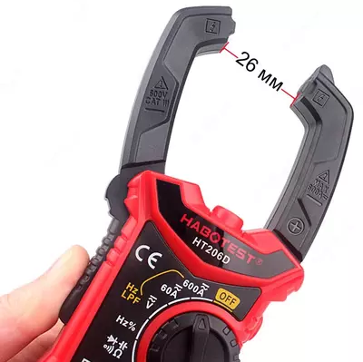 HT206D — клещи токоизмерительные True RMS AC/DC