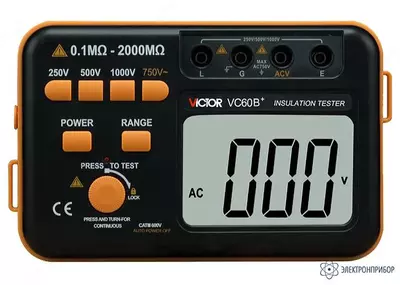 Victor VC60B+ — измеритель сопротивления изоляции