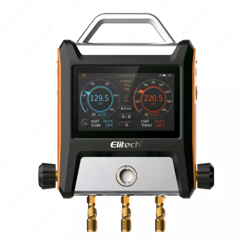 Elitech MS4000 — манометрический коллектор цифровой четырехвентильный для заправки фреона