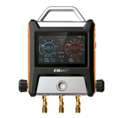 Elitech MS4000 — манометрический коллектор цифровой четырехвентильный для заправки фреона