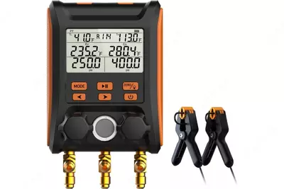 Elitech MS4000 — манометрический коллектор цифровой четырехвентильный для заправки фреона