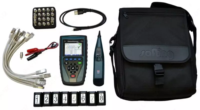 CableMaster 850 — комплект сетевого тестера, щупа и аксессуаров