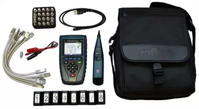 CableMaster 850 — комплект сетевого тестера, щупа и аксессуаров
