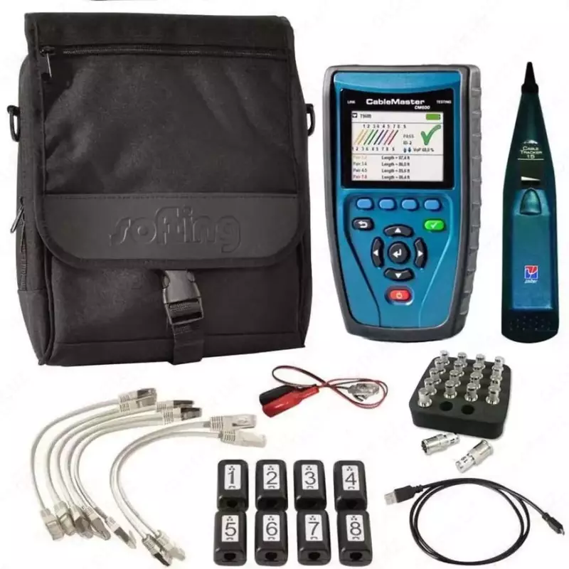 CableMaster 650 — комплект кабельного тестера, щупа и аксессуаров