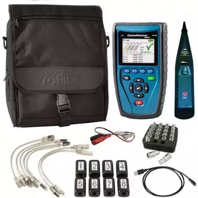 CableMaster 650 — комплект кабельного тестера, щупа и аксессуаров