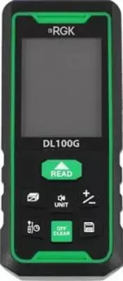 RGK DL100G — лазерный дальномер с угломером (зеленый луч)