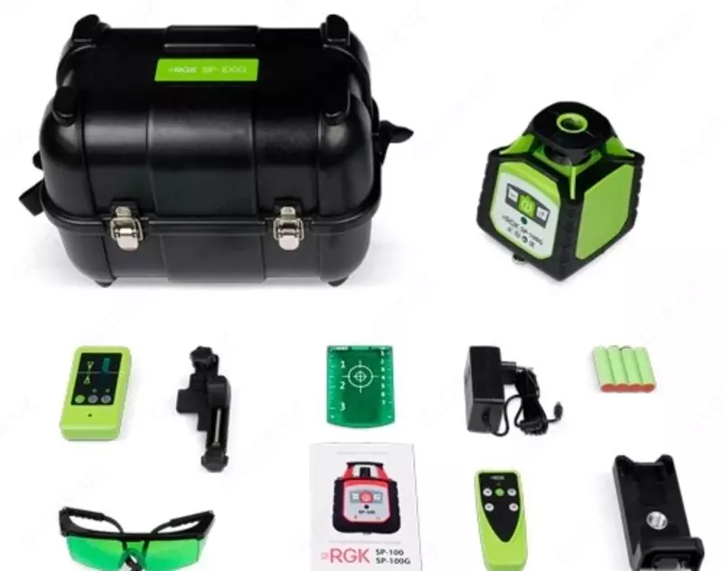 RGK SP-100G — ротационный нивелир с зеленым лучом