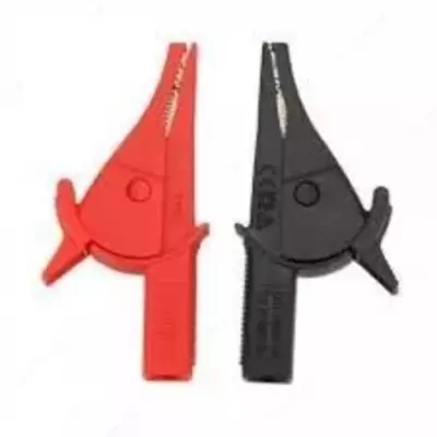 UNI-T UT-C02B(M4) — крокодил на резьбе (комплект красный/черный), CAT III 1000V/CAT IV 600V 10А