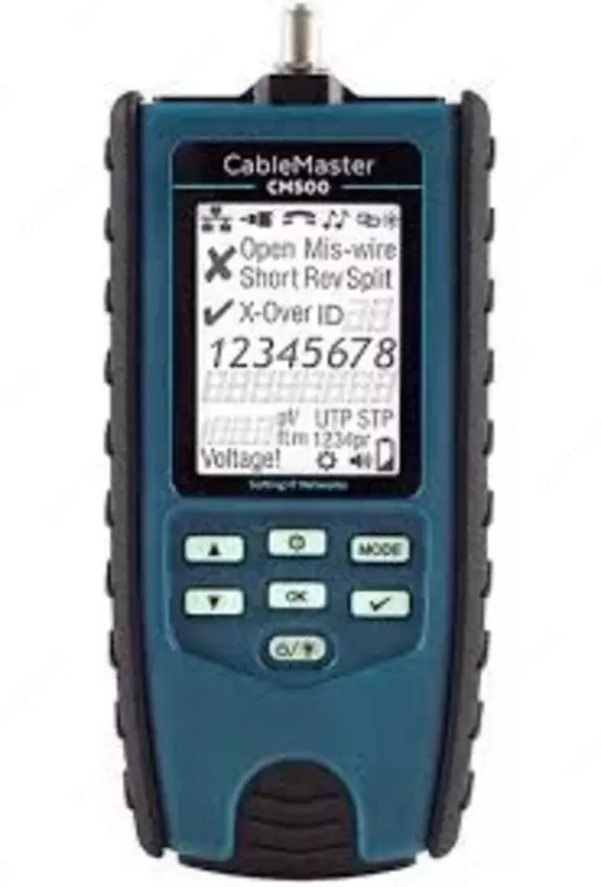 CableMaster 500 — тестер витой пары RJ45/12/11 и коаксиального кабеля (с определением длины)